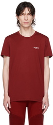 Balmain Red Flocked T-Shirt