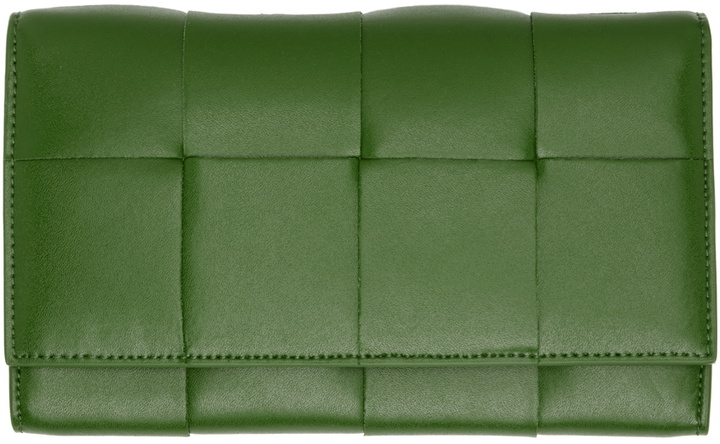 Photo: Bottega Veneta Green Long Wallet