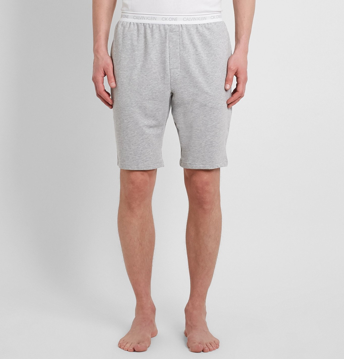 Calvin Klein Underwear - Mélange Stretch Cotton-Blend Pyjama Shorts - Gray Calvin  Klein Underwear