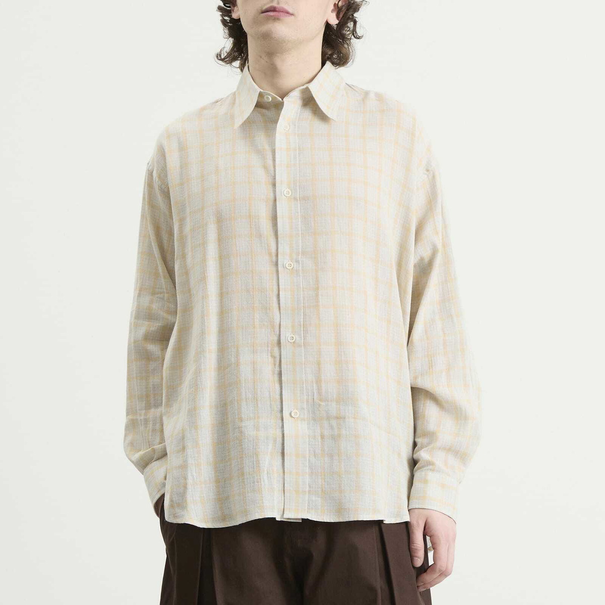 Sage Nation Men's Chisholm Check Shirt in Blue/Yellow Check