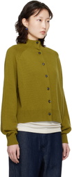 Cordera Green Merino Wool Perkins Cardigan