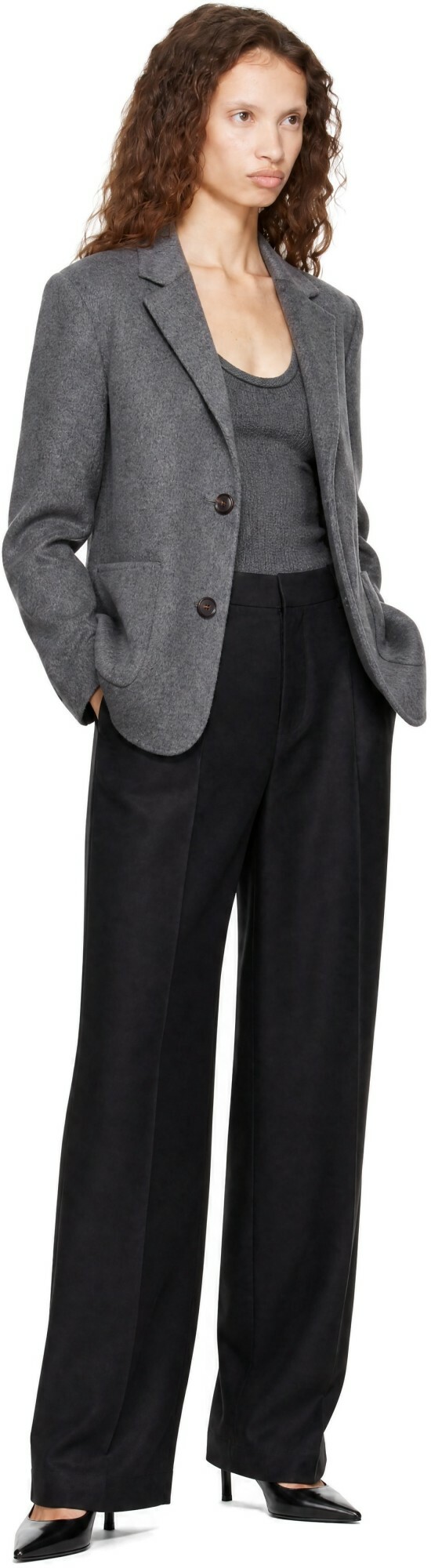 LISA YANG Gray Doublé Blazer