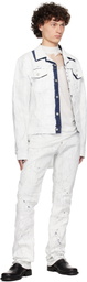 MM6 Maison Margiela White Sports Denim Jacket