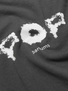 Pop Trading Company - Smoke Logo-Print Cotton-Jersey T-Shirt - Gray