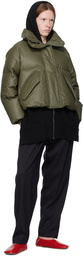 MM6 Maison Margiela Khaki Quilted Down Jacket