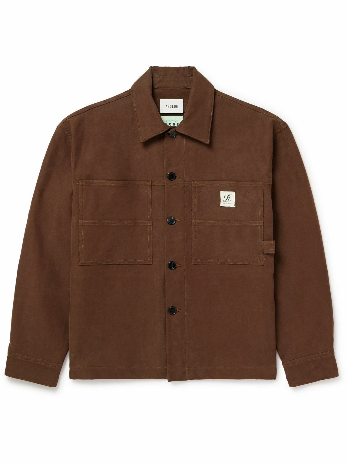 AGOLDE - RSVP GALLERY Erving Appliquéd Cotton-Canvas Jacket - Brown