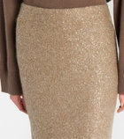 Brunello Cucinelli Lamé pencil skirt