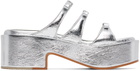 Marge Sherwood Silver Ribbon Sandals