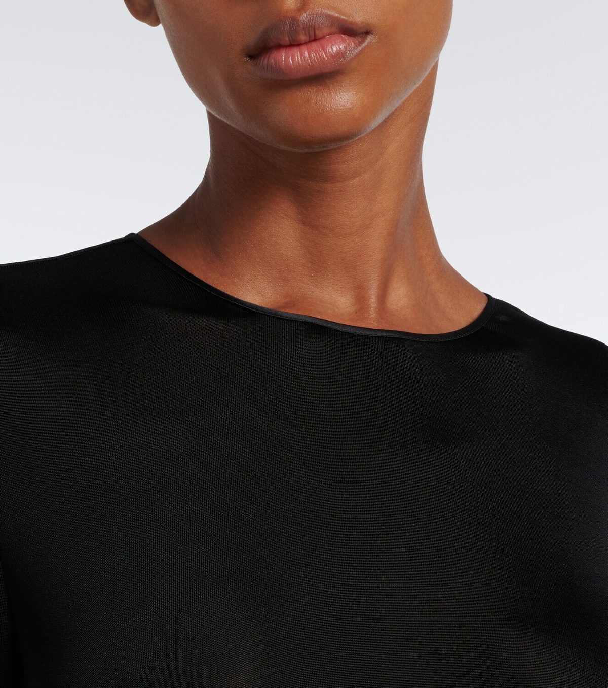 Saint Laurent Open-back jersey bodysuit