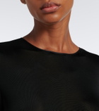 Saint Laurent Open-back jersey bodysuit