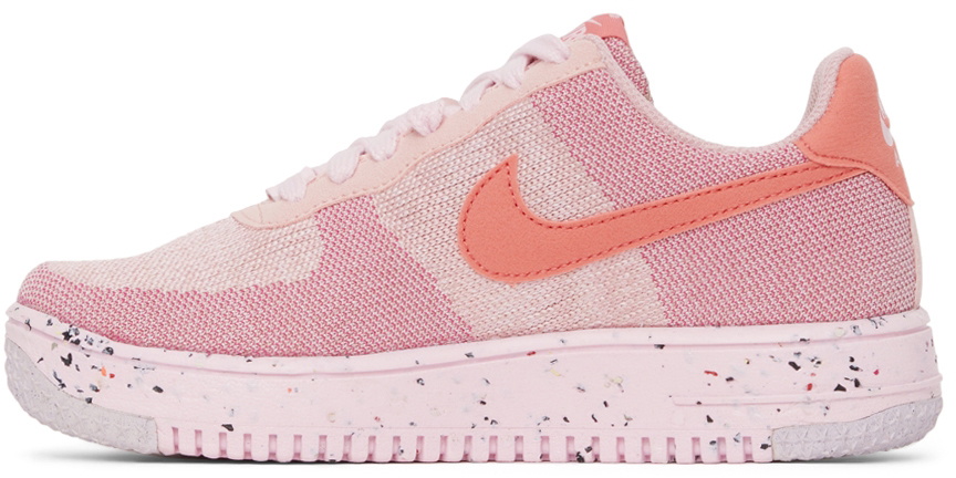 Pink flyknit clearance air force 1