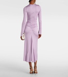 Victoria Beckham Gathered jersey midi dress