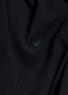 Emporio Armani Half-zip Wool-blend Polo Shirt Navy