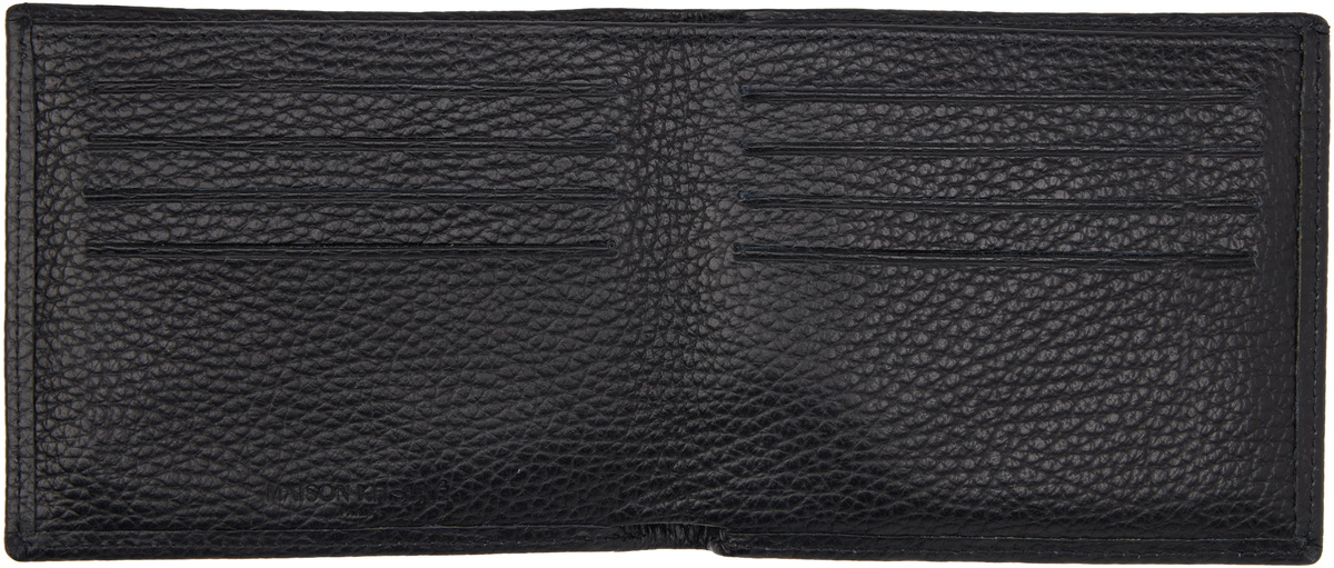 Maison Kitsuné Black Profile Fox Bifold Wallet