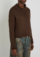 Free People Opal Cotton-blend Jumper Brown