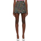 Versace Jeans Couture Multicolor Tweed Pleated Miniskirt