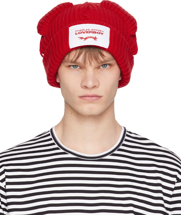 Photo: Charles Jeffrey Loverboy Red Chunky Ears Beanie