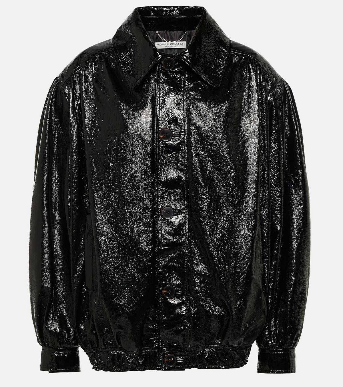 Alessandra Rich Oversized leather jacket
