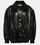 Alessandra Rich Oversized leather jacket