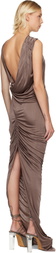 Rick Owens Lilies Taupe Concordians Eva Maxi Dress