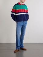 Versace - Logo-Embroidered Striped Cotton-Jersey Sweatshirt - Multi