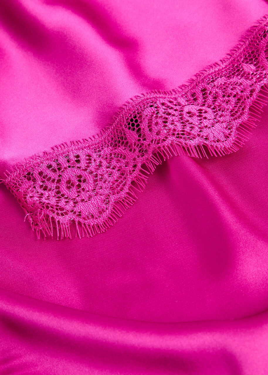 Simone PÉRÈLE Satin Secrets Lace-trimmed Robe Pink