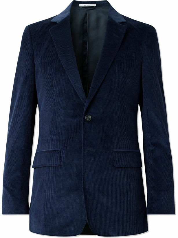 Photo: Gabriela Hearst - Irving Slim-Fit Cotton-Corduroy Blazer - Blue
