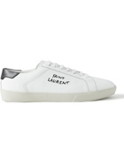 SAINT LAURENT - SL/06 Court Classic Logo-Embroidered Leather Sneakers - White