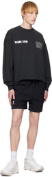 OVER OVER Gray Boxy Crop Crew Sweatshirt