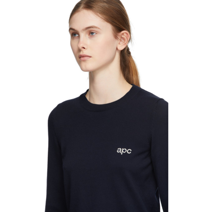 A.P.C. Navy Logo Sweater A.P.C