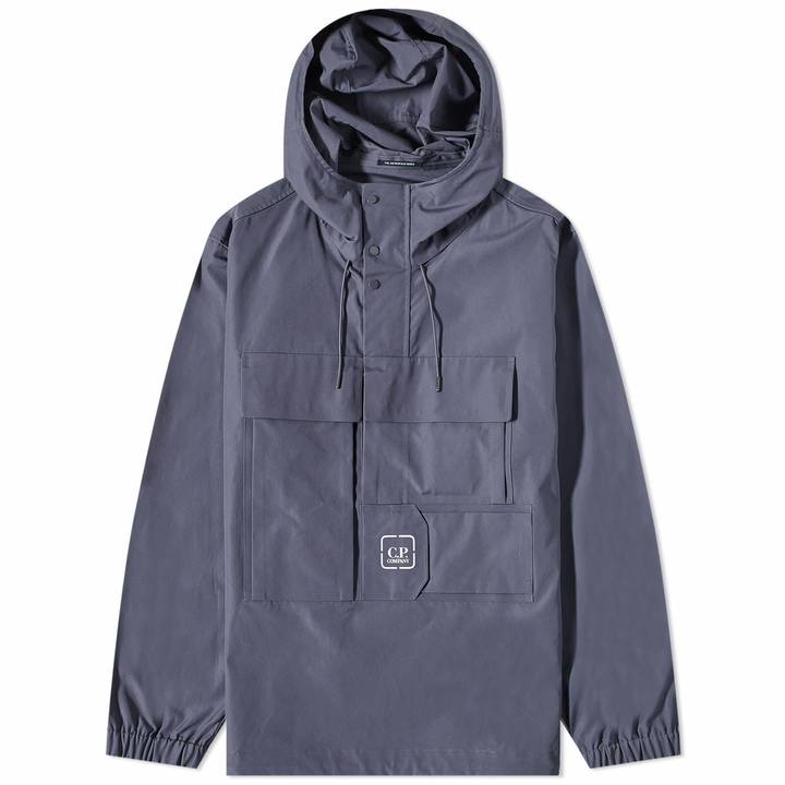 Photo: C.P. Company Men's Metropolis Tech Patch Pop Over Anorak in Ombre Blue