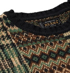 Beams Plus - Wool-Blend Jacquard Sweater - Brown