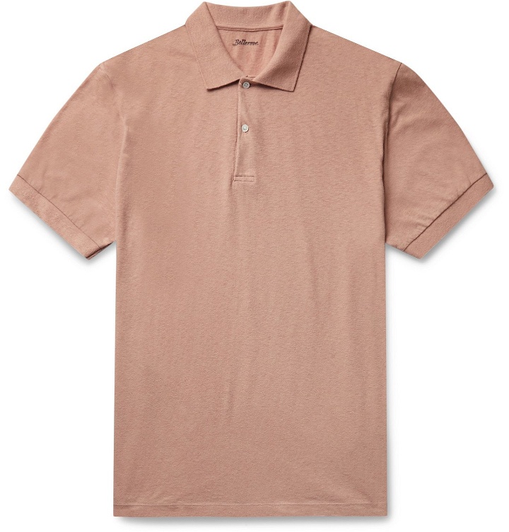 Photo: Bellerose - Cotton and Linen-Blend Jersey Polo Shirt - Pink