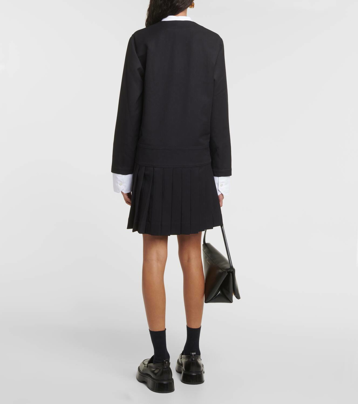 Plan C Wool and cotton shirtdress
