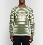 Pop Trading Company - Printed Striped Cotton-Jersey T-Shirt - Men - Green