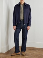 Incotex - Virgin Wool-Blend Bomber Jacket - Blue