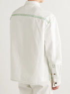 Bottega Veneta - Embroidered Cotton-Twill Overshirt - White