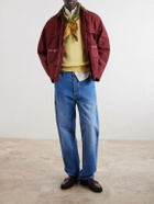 Drake's - Corduroy-Trimmed Cotton Jacket - Red