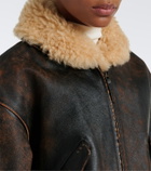 Ralph Lauren Collection Lianne shearling-trimmed leather jacket
