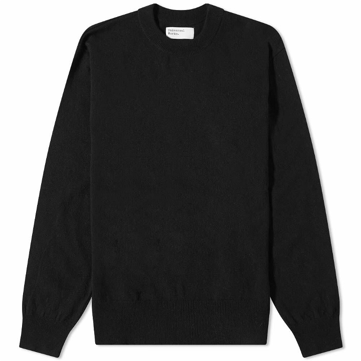 Photo: Universal Works Men's Recycled Wool Crew Knit in Black