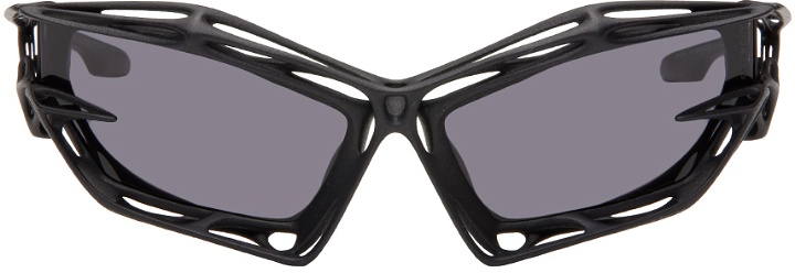 Photo: Givenchy Black Giv Cut Cage Sunglasses