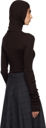 MARIE ADAM-LEENAERDT Brown Balaclava Sweater