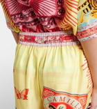 Camilla Printed silk wide-leg pants