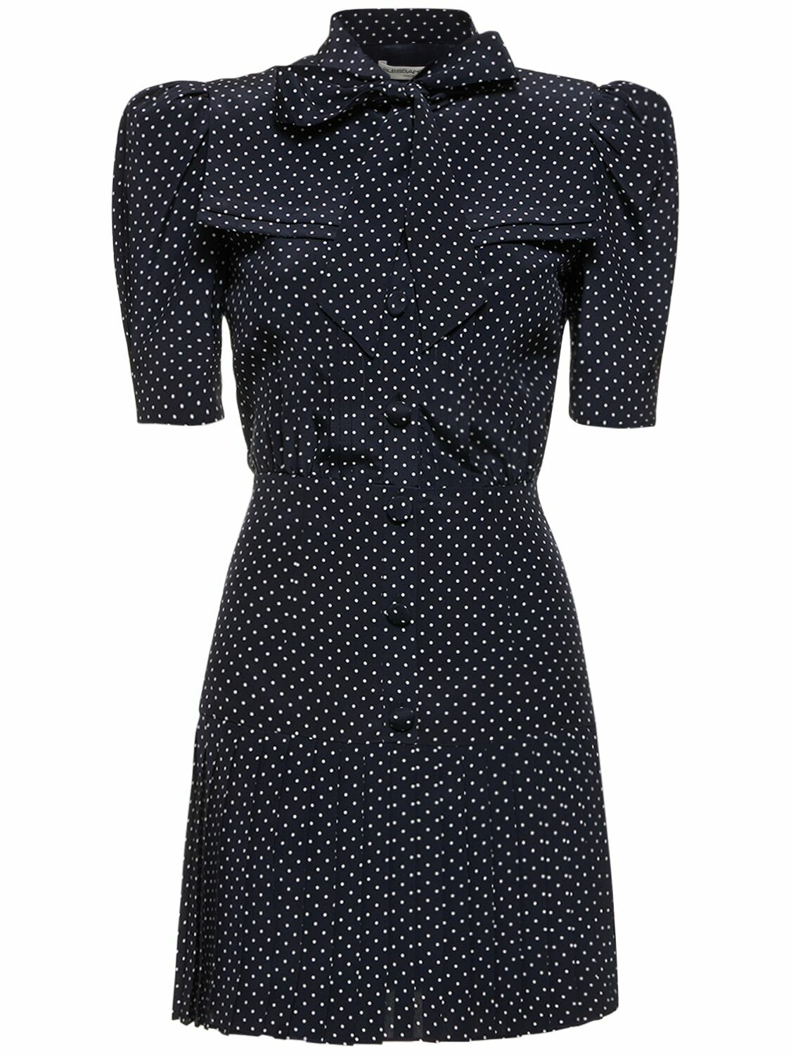 alessandra rich polka dot mini dress Alessandra Rich Polka-dot silk minidress Alessandra Rich