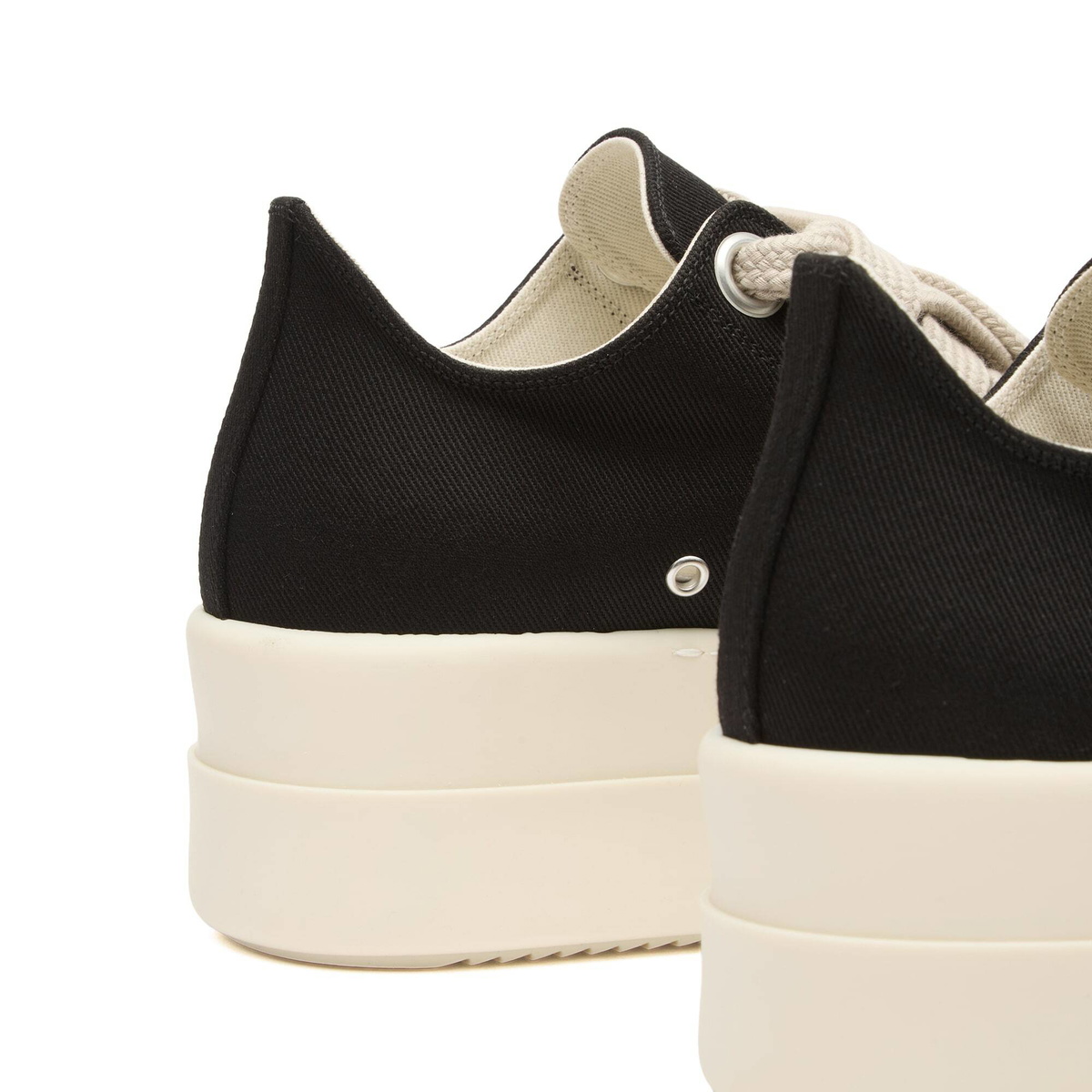 Rick Owens DRKSHDW Women's Bumper Jumbo Lace Low Sneakers in Black/Milk