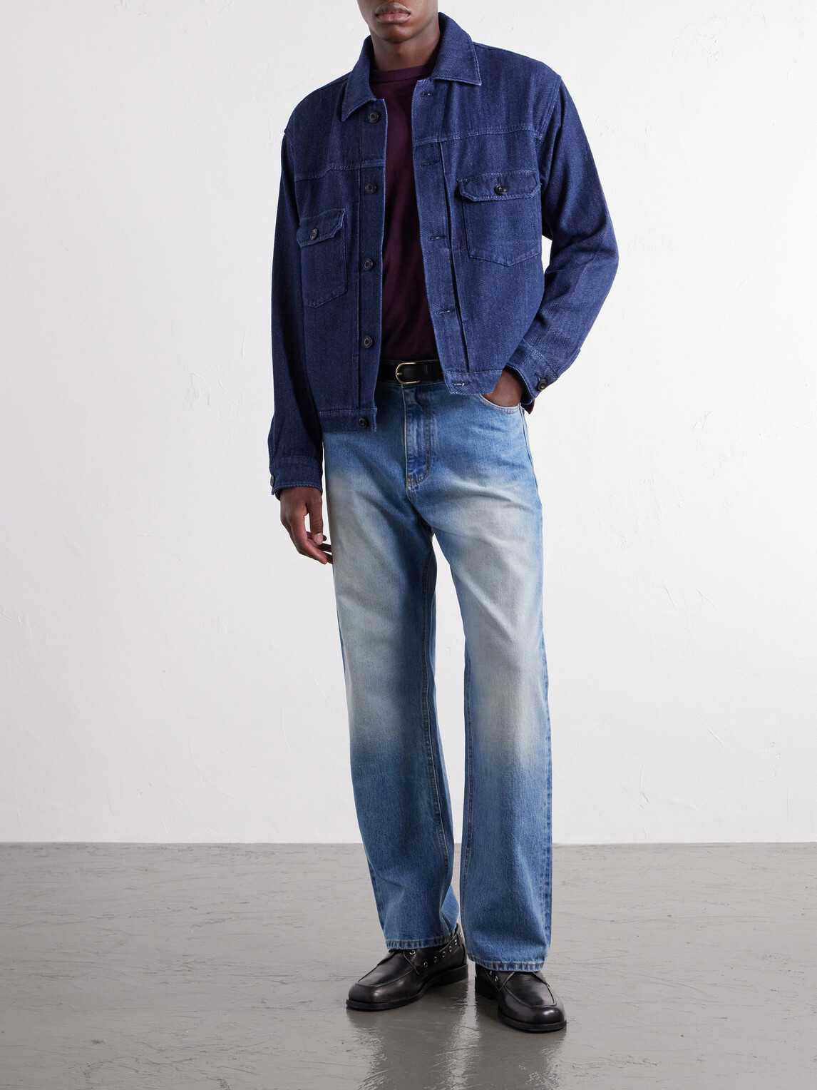 FrizmWORKS - Sashiko Denim Jacket - Blue