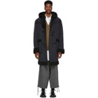 Yang Li Navy Oversized Duffle Coat