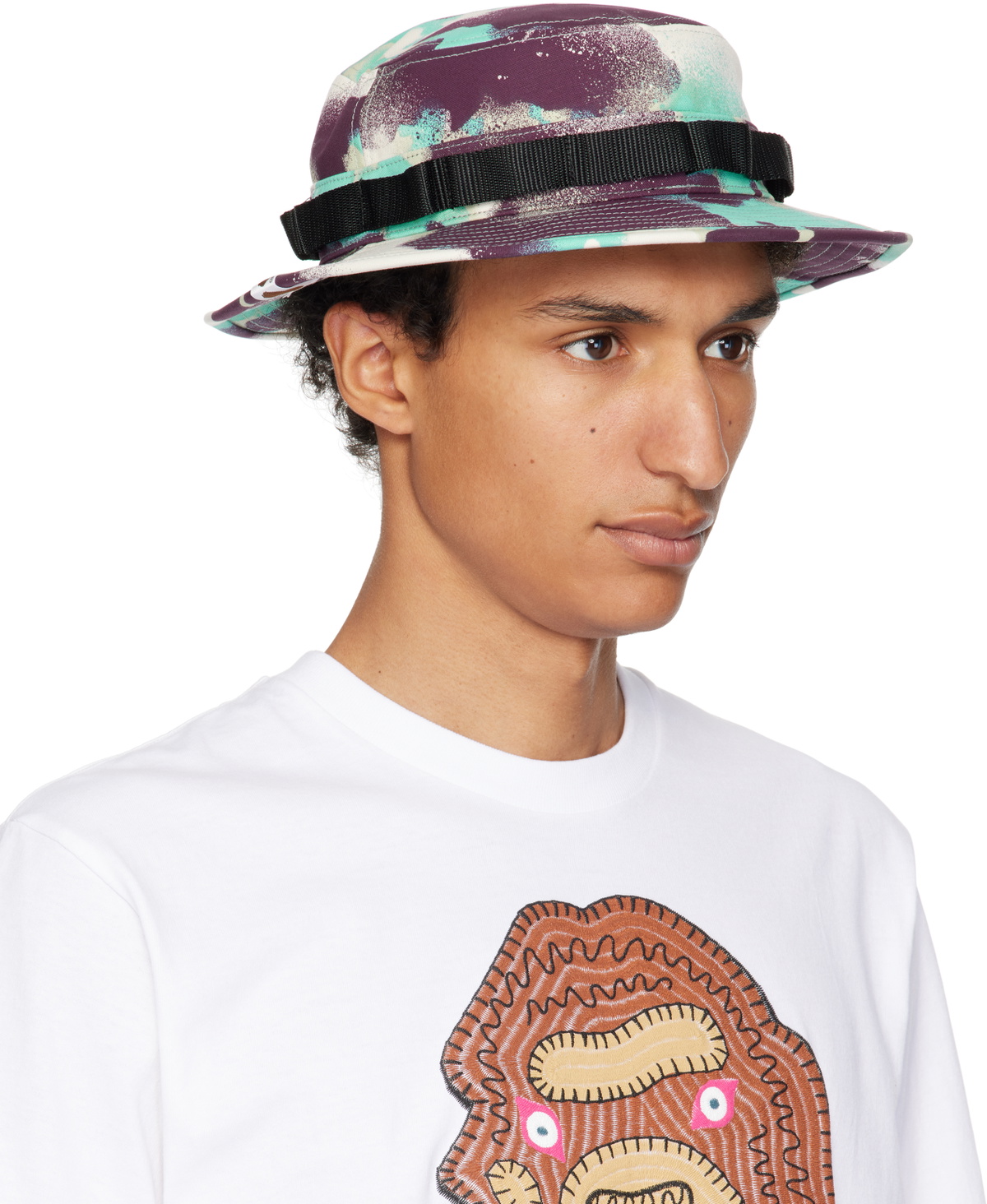 BAPE Multicolor Map Camo Military Bucket Hat