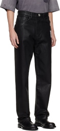 Maison MIHARA YASUHIRO Black Front Coated Denim Jeans