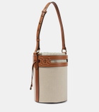 Tod's Kate Small canvas and leather bucket bag